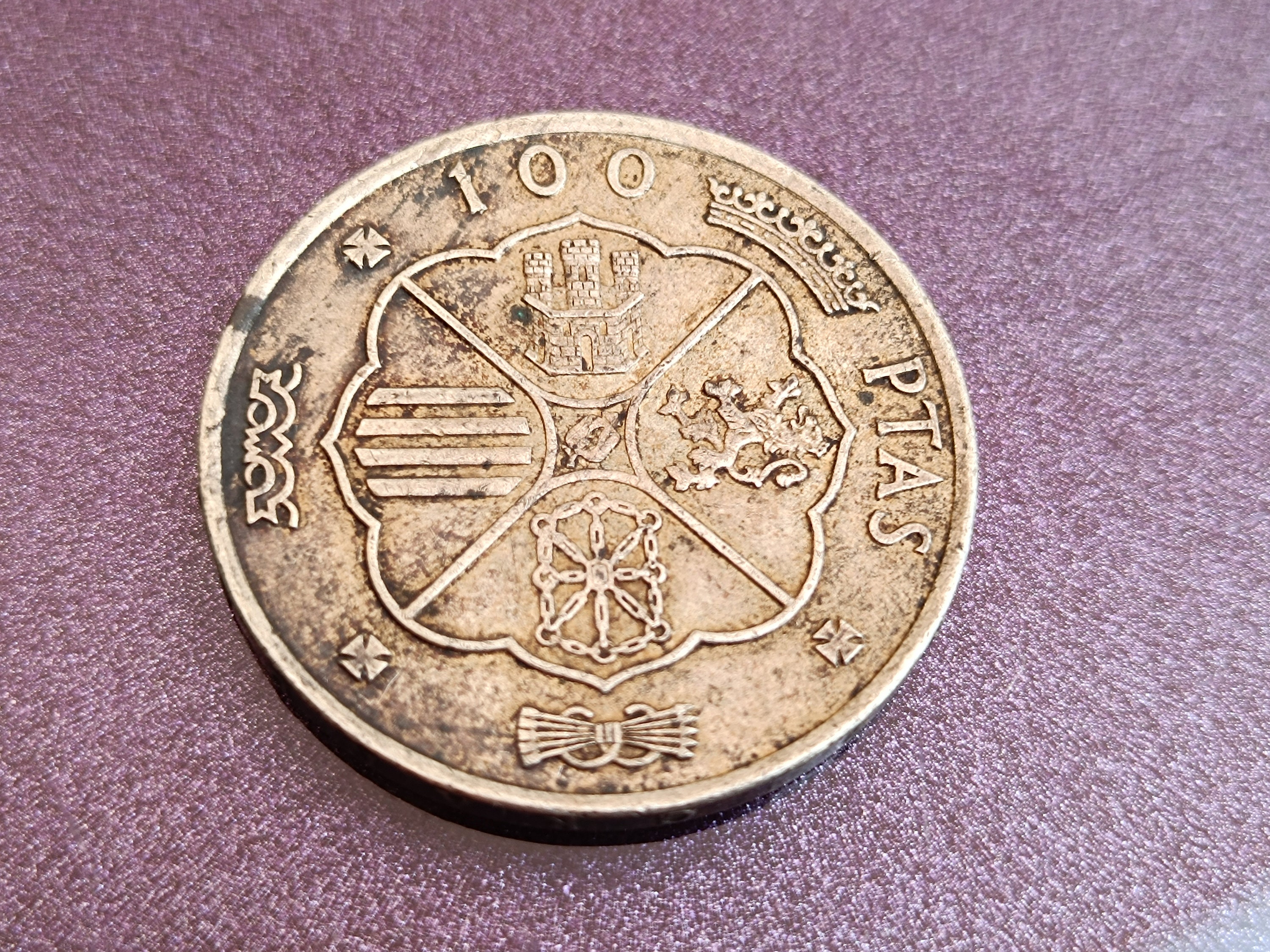 1966 Silver 100 Pesetas Franco, Francisco Franco Coin, Spanish
