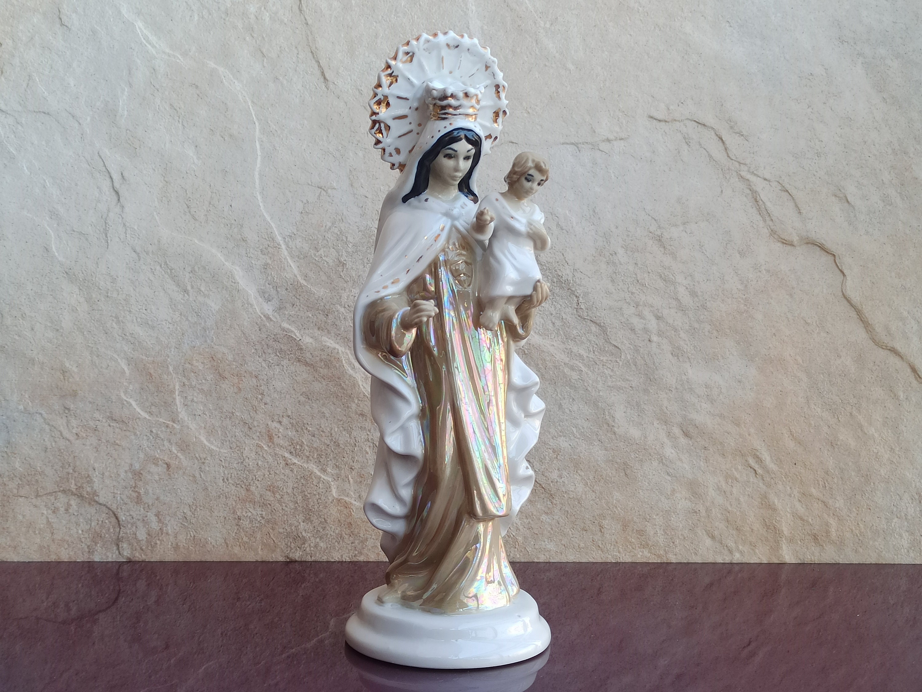 Deux Statuettes Santa Rufina Aldaya (Valence) : Maure Et Chrétien – Dorures Anciennes, Très Bon état