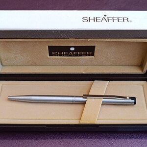 1980 Sheaffer balpen, vintage balpen, balpen, Sheaffer, vintage Sheaffer pen, metalen pen, Sheaffer pen, VS