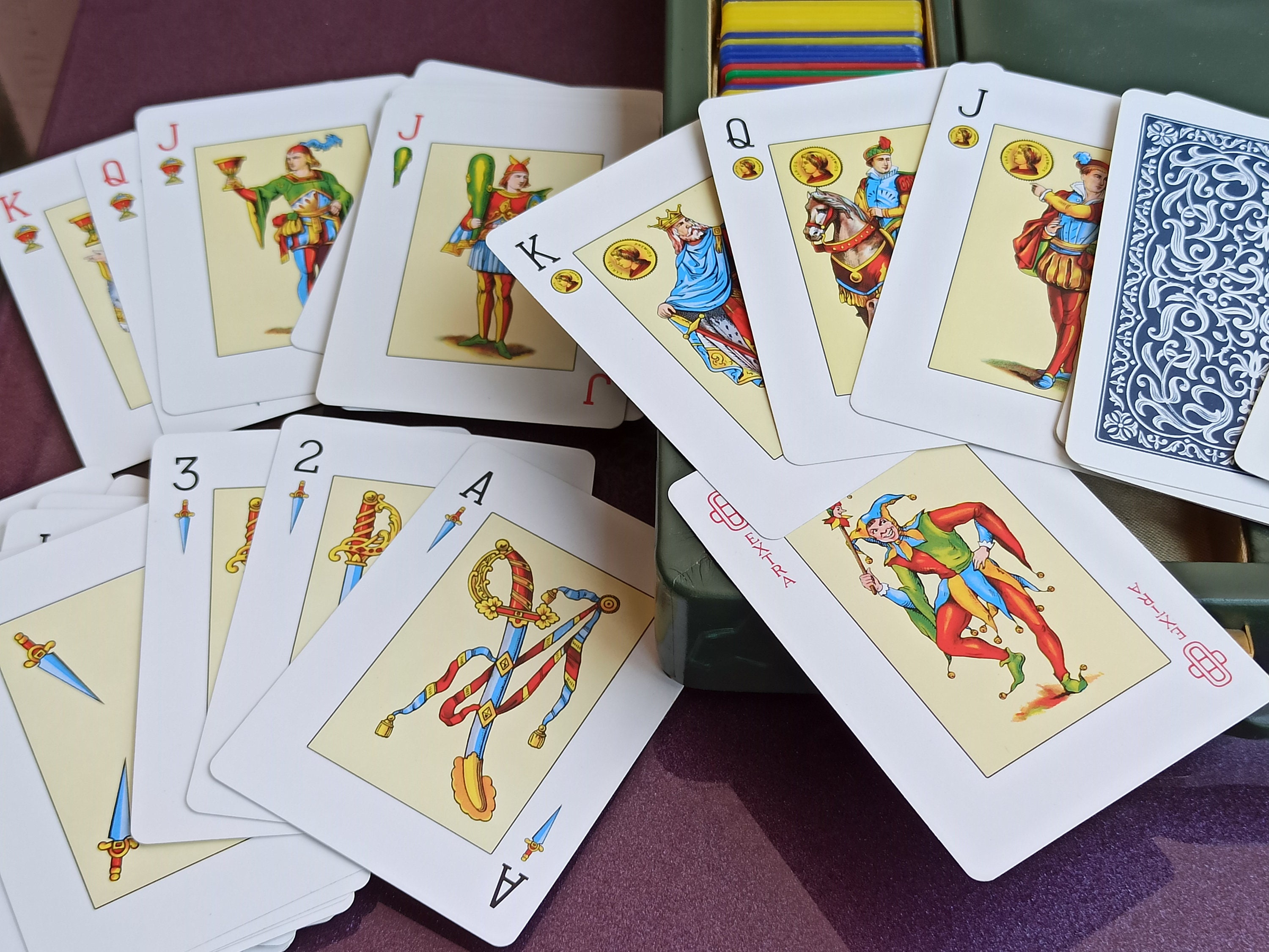 1950 年代のポーカー セット、アメリカン ポーカー、ポーカー ダイス