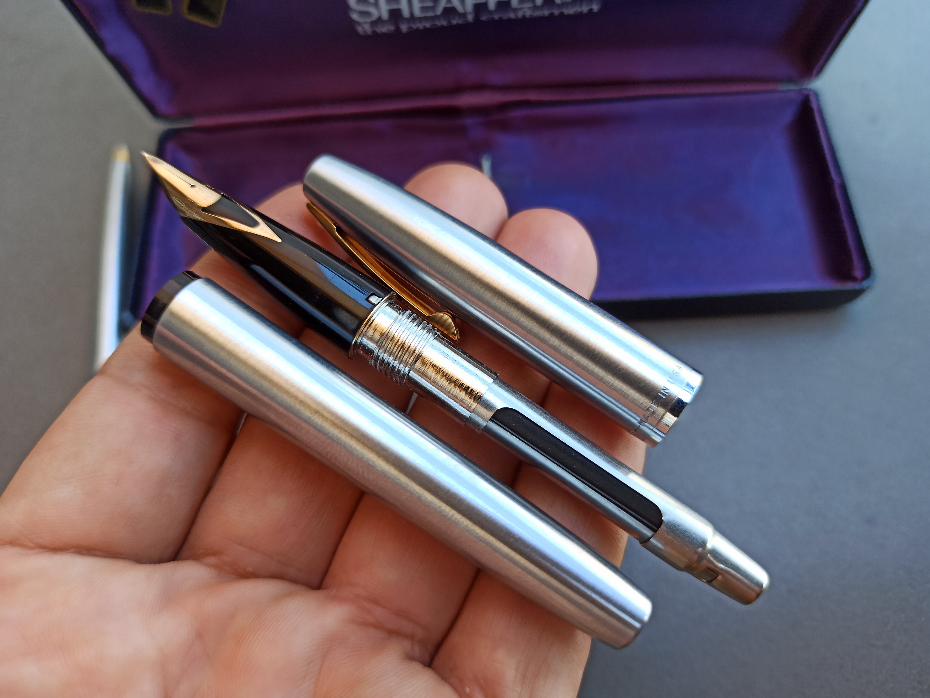 シェーファー 14K ゴールドペン先、万年筆とボールペンセット