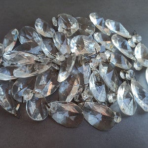 Quality Chandelier Crystal Strand, Vintage Chandelier Crystal, Clear Glass Crystal, Garland Crystal String, Chain Crystal