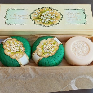 Muguet Lily Vintage Soap, Set of 3 Soaps, Lily of The Valley, Beauty Soap, Vintage Soap, Flower Scent Antique Soap, Old Soap, Retro Soap