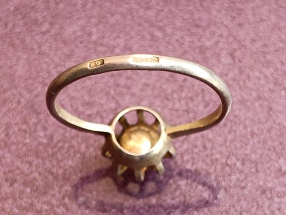 875 Silver Ruby Ring, USSR Red Ruby Silver Ring, … - image 7