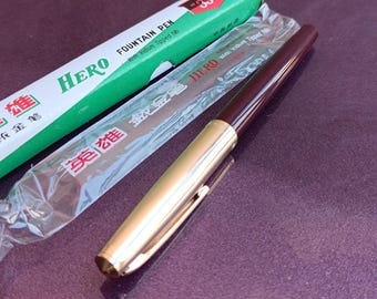 Pluma estilográfica HERO 330, pluma coleccionable, pluma de regalo, pluma de tinta, pluma estilográfica, pluma estilográfica vintage, pluma de tinta retro, pluma estilográfica antigua, China 1970