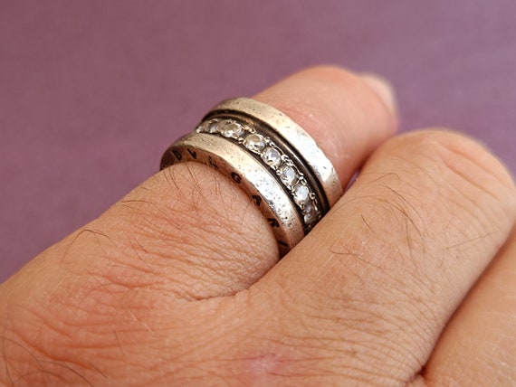 BVLGARI Original 925 Silver Ring With Stones, Bvl… - image 3