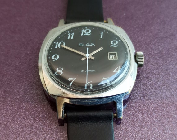 1970 SLAVA 21 Rubies Mechanical Watch, USSR Watch, Retro Watch, Soviet Watch, Women Wrist Watch, Antique Watch