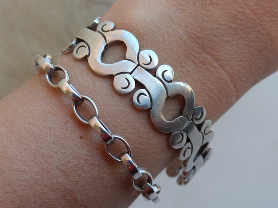 Handmade Silver Bracelet, Sterling Silver Bracele… - image 7