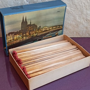 RARE Large Matchbox, Collectible Koln Matches, Made in Germany, Antique Style, Old Matches, Match Holder, Vintage Matches