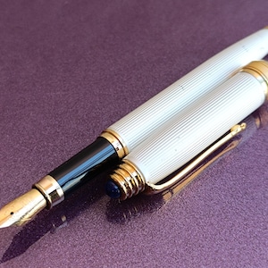 Penna stilografica SWAROVSKI VACCARO, penna stilografica riempita d'oro, penna stilografica vintage, penna stilografica, punto iridio, penna stilografica tedesca