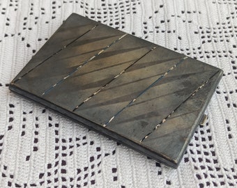 1950 Alpaca Cigarette Case, Vintage Alpaca Silver Cigarette Box, Antique Cigarette Case, EPNS Silver Plated Cigarette Case