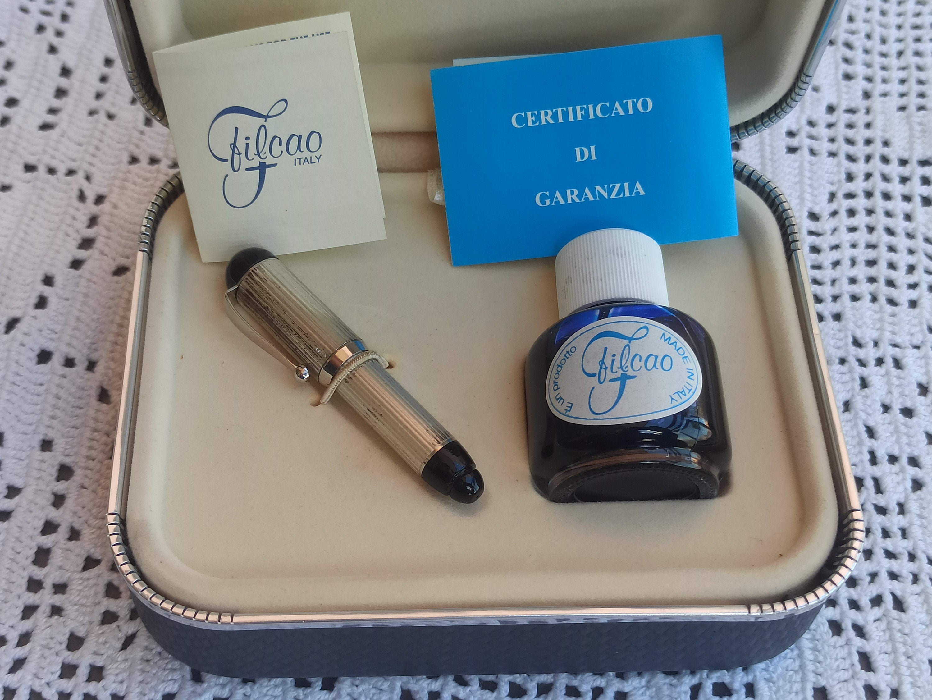 925 Silver FILCAO ITALY Mini Fountain Pen, Fountain Pen