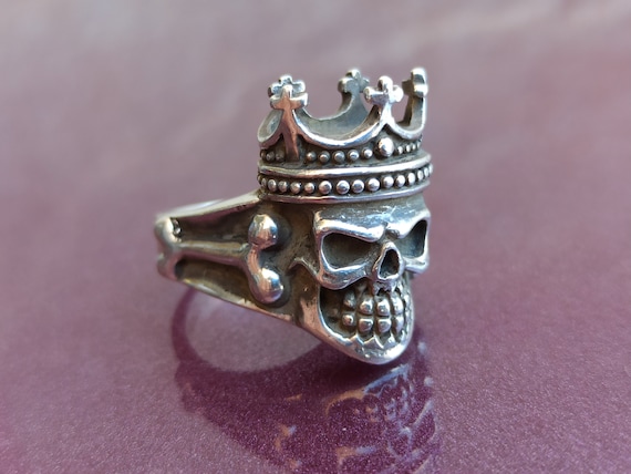 925 Silver Biker King Ring, Biker Ring, Biker Jew… - image 4