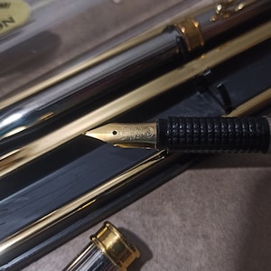 Platinum Telex M.B Vulpen, Goud Gegalvaniseerd, Vintage Vulpen, Vulpen, Antieke Yasaka Pen, Iridium Point, Oude Vulpen