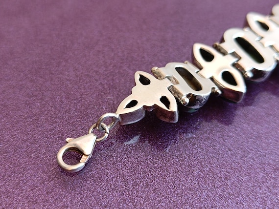 925 Silver Ruby Zoisite Bracelet, Ruby Bracelet, … - image 8