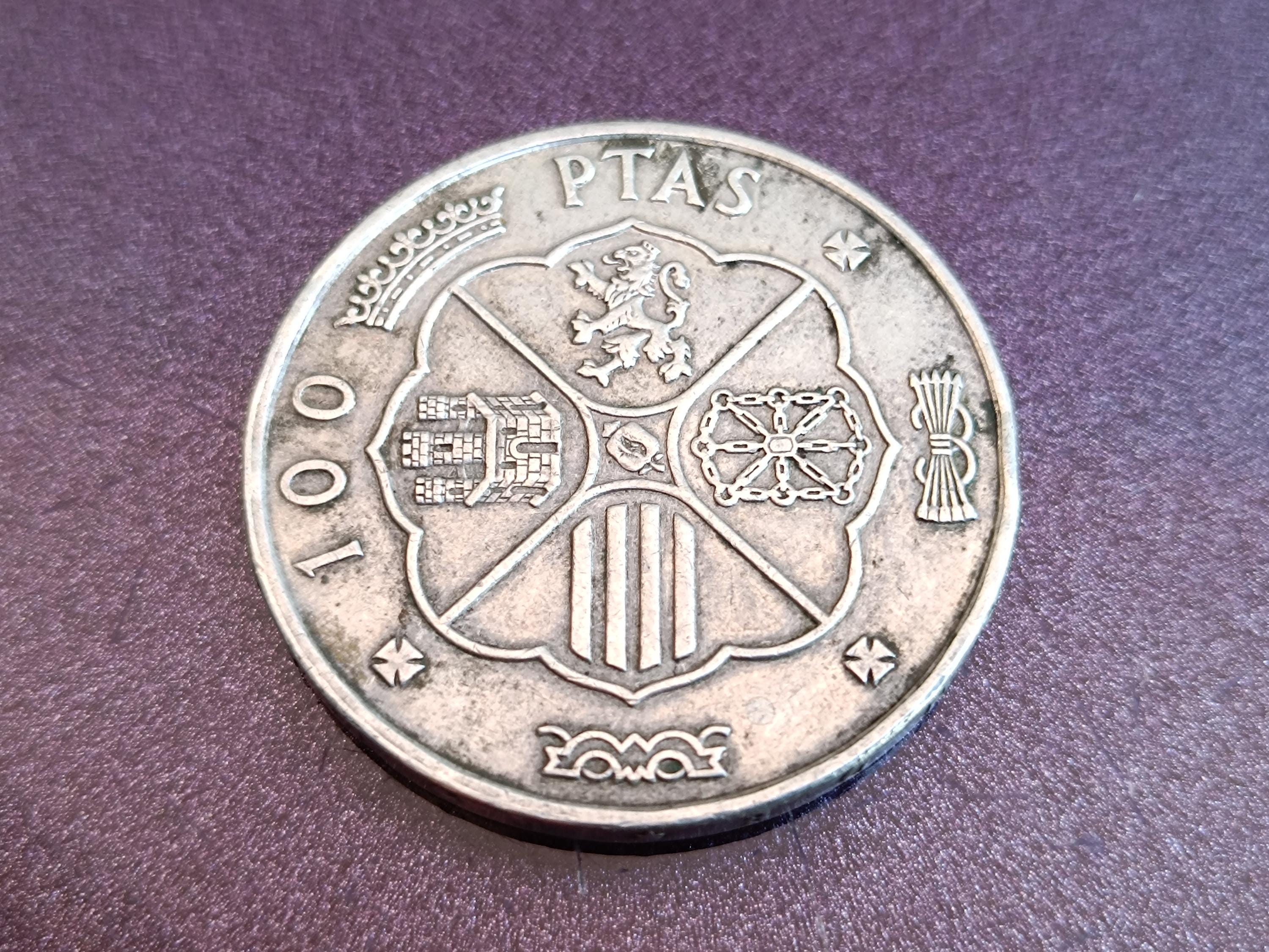 1966 Silver 100 Pesetas Star 66 Franco, Francisco Franco Coin