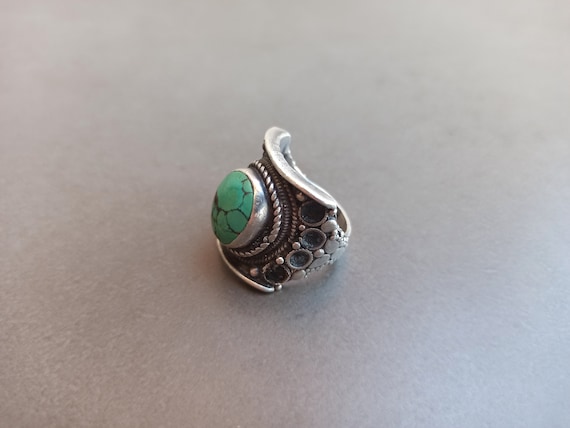 Turquoise Ring, 925 Sterling Silver, Silver Turqu… - image 10