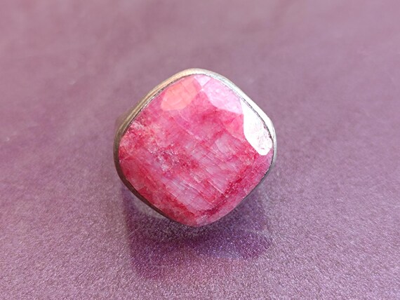 925 Silver Ruby Ring, Ruby Silver Ring Silver, Si… - image 9