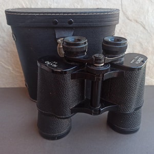 Binoculares ZENITH vintage totalmente recubiertos 16x50 mm, visualización de observación de aves, binoculares antiguos, binoculares ZENITH antiguos con estuche original