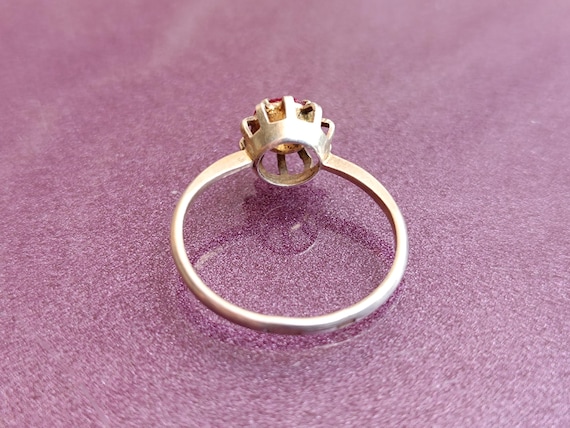 875 Silver Ruby Ring, USSR Red Ruby Silver Ring, … - image 10