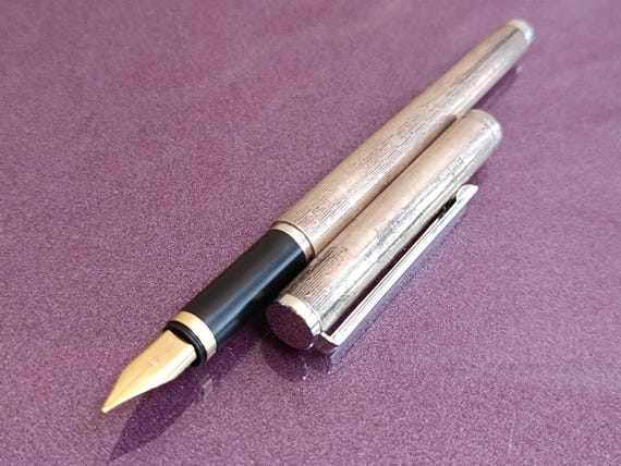 ボールペン 925シルバー製のヴィンテージペン。 925 シルバー BISBON 万年筆、シルバー ペン、925 スターリング