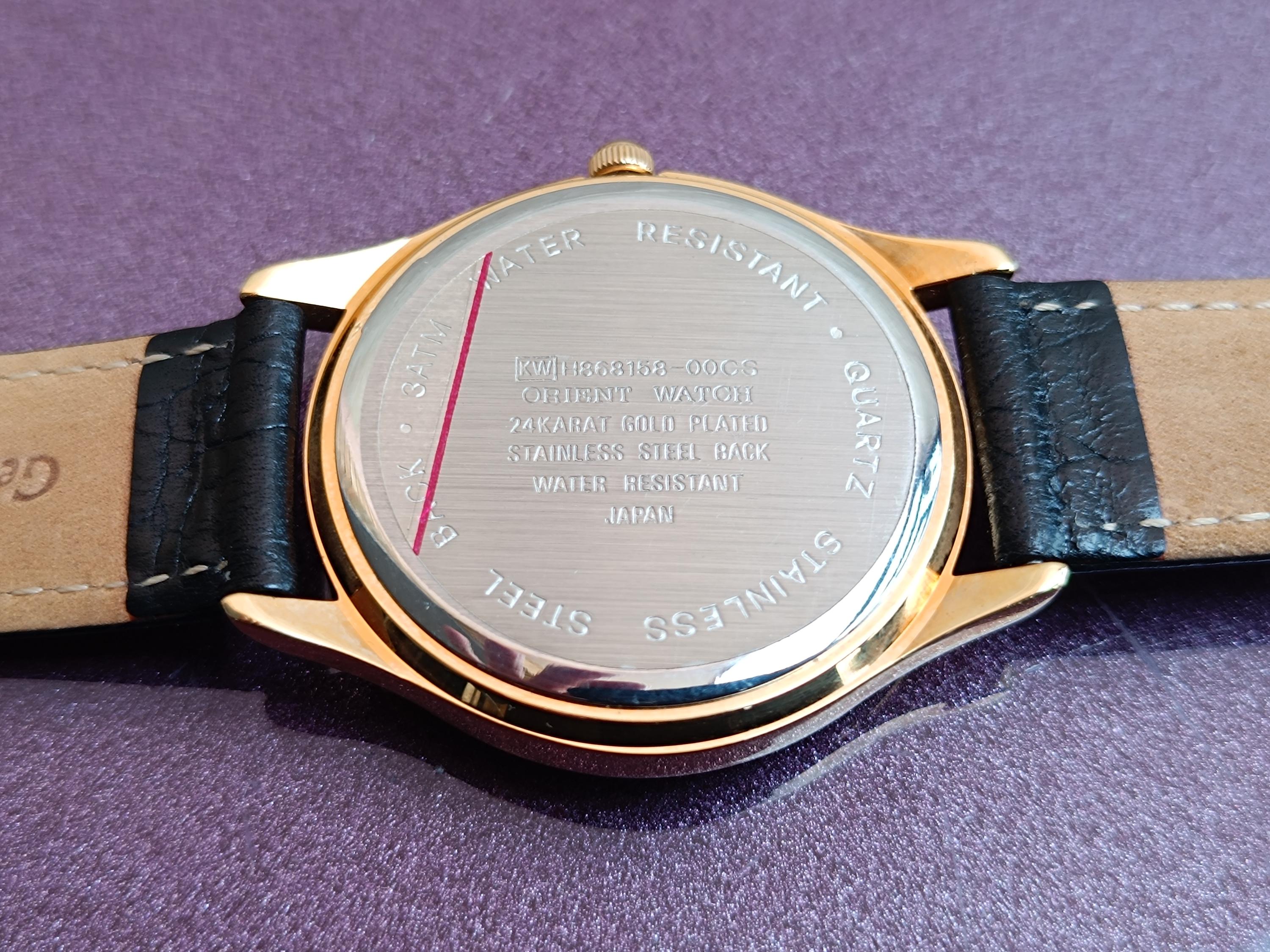 【極美品】ORIENT CARINA 石付き　ゴールド　1990年代　日本製 1990s XERNUS by ORIENT Quartz Watch, Vintage Quartz Watch