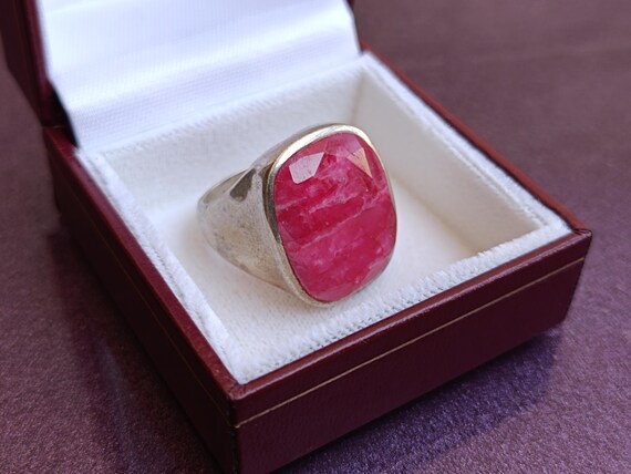 925 Silver Ruby Ring, Ruby Silver Ring Silver, Si… - image 5