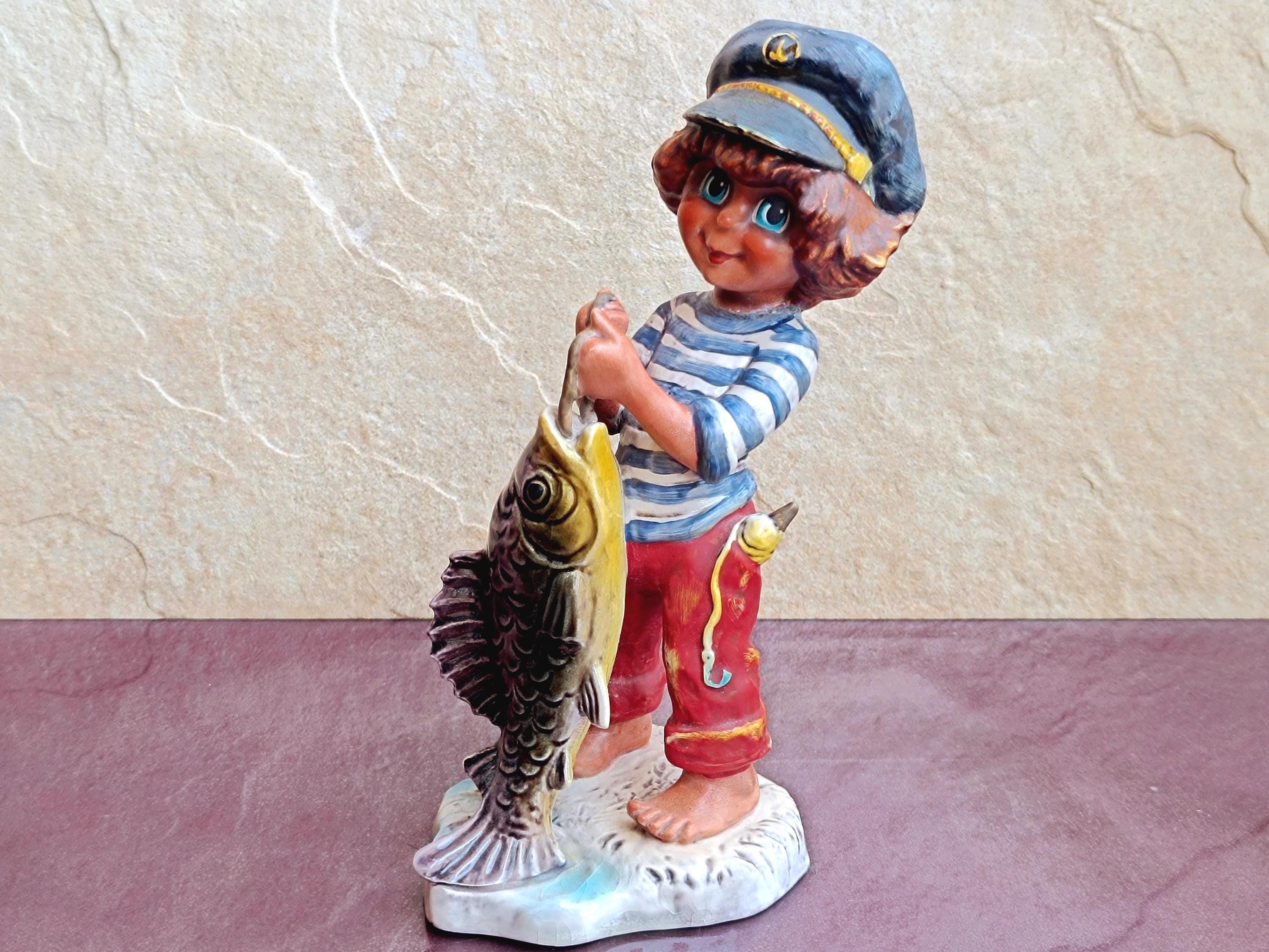 Vintage Fisherman Boy Porcelain - Etsy