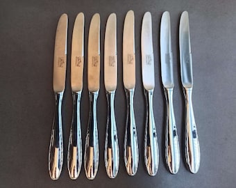 12 couteaux de table manche métal argenté orfèvre ercuis modèle