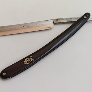 1950Er Rasiermesser FILARMONICA DOBLE TEMPLE, Jose Montserrat Pou, Barbier Hand rasierer, Vintage Spezialrasierer, Rasiermesser, Antik Rasiermesser