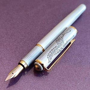 Füllfederhalter, Gold gefüllter Füllfederhalter, Vintage Füllfederhalter, Füllfederhalter, antiker Stift, Iridiumspitze, Metallfüllfederhalter
