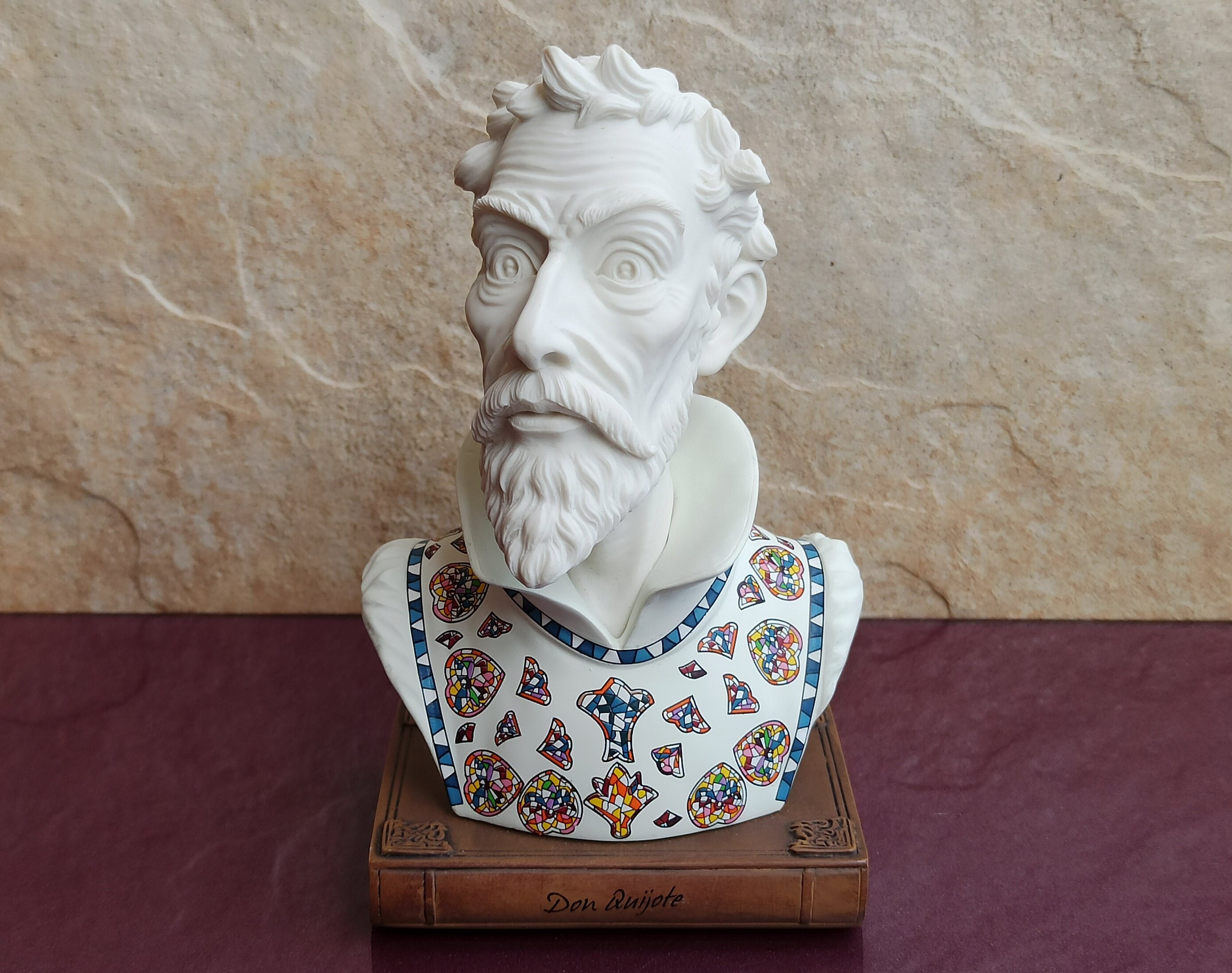 NADAL Bust Don Quixote, Hand Made Porcelain, Don Quixote