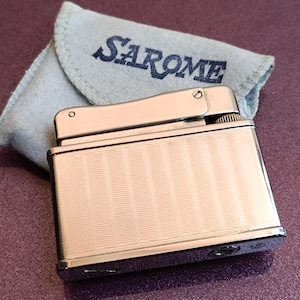 SAROME Liquid-1 Vintage Sammlerfeuerzeug, Antikes Sarome Benzinfeuerzeug, ungetestet, Taschenfeuerzeug, Pfeifenfeuerzeug, Vintage Japan Feuerzeug