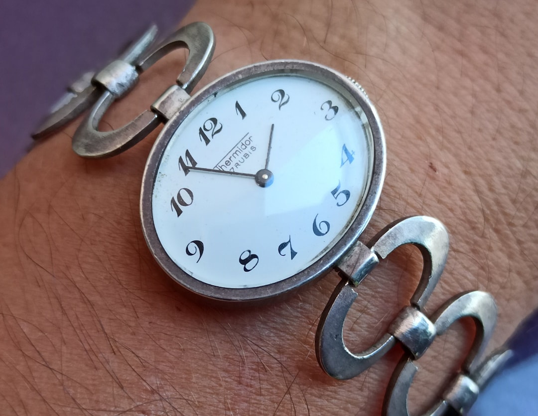 Thermidor 17 Rubis SILVER Reloj Mecánico, Reloj Antichoc, Reloj