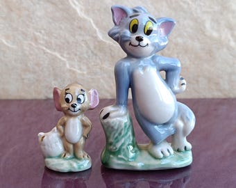Figures Jerry and Tom Wade Vintage Antique トムとジェリー　陶器製　フィギュア　アンティーク WADE – Duo Cartoon Classic コレクション