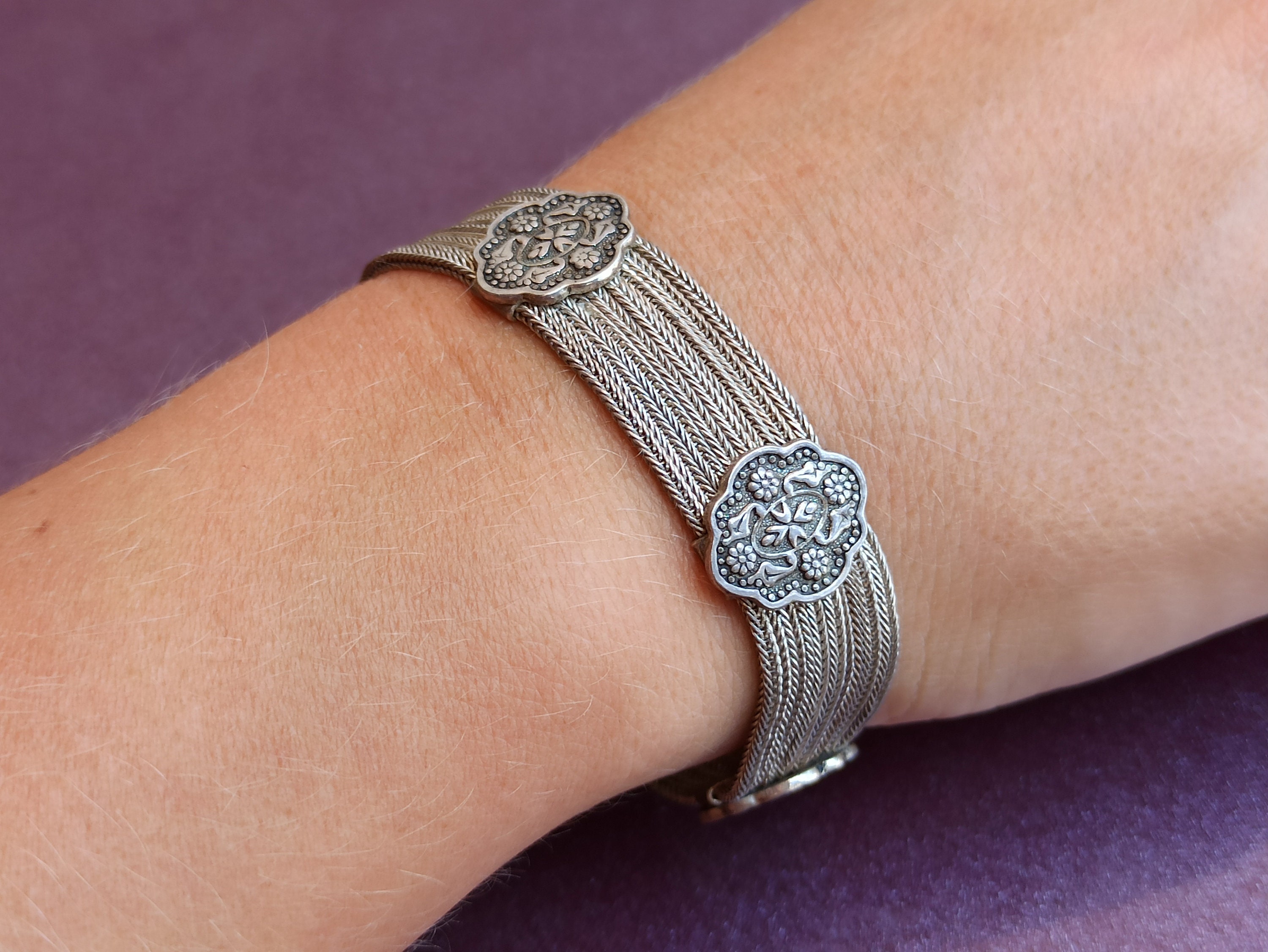 Vintage 925 Silver Bracelet, Sterling Silver Bracelet