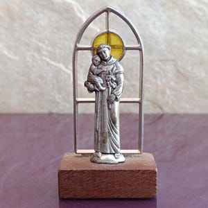 Statue of St. Anthony of Padua, Saint Anthony, Catholic Religious Statue, Statue of St. Anthony of Padua with Baby Jesus, Religious Icon