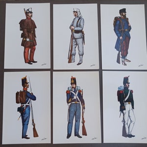 Conjunto De 6 Postales 1970 Figura Soldado Postal, Postales, Postales Pack, Postales Vintage Soldado España, Europa, Postales Publicadas