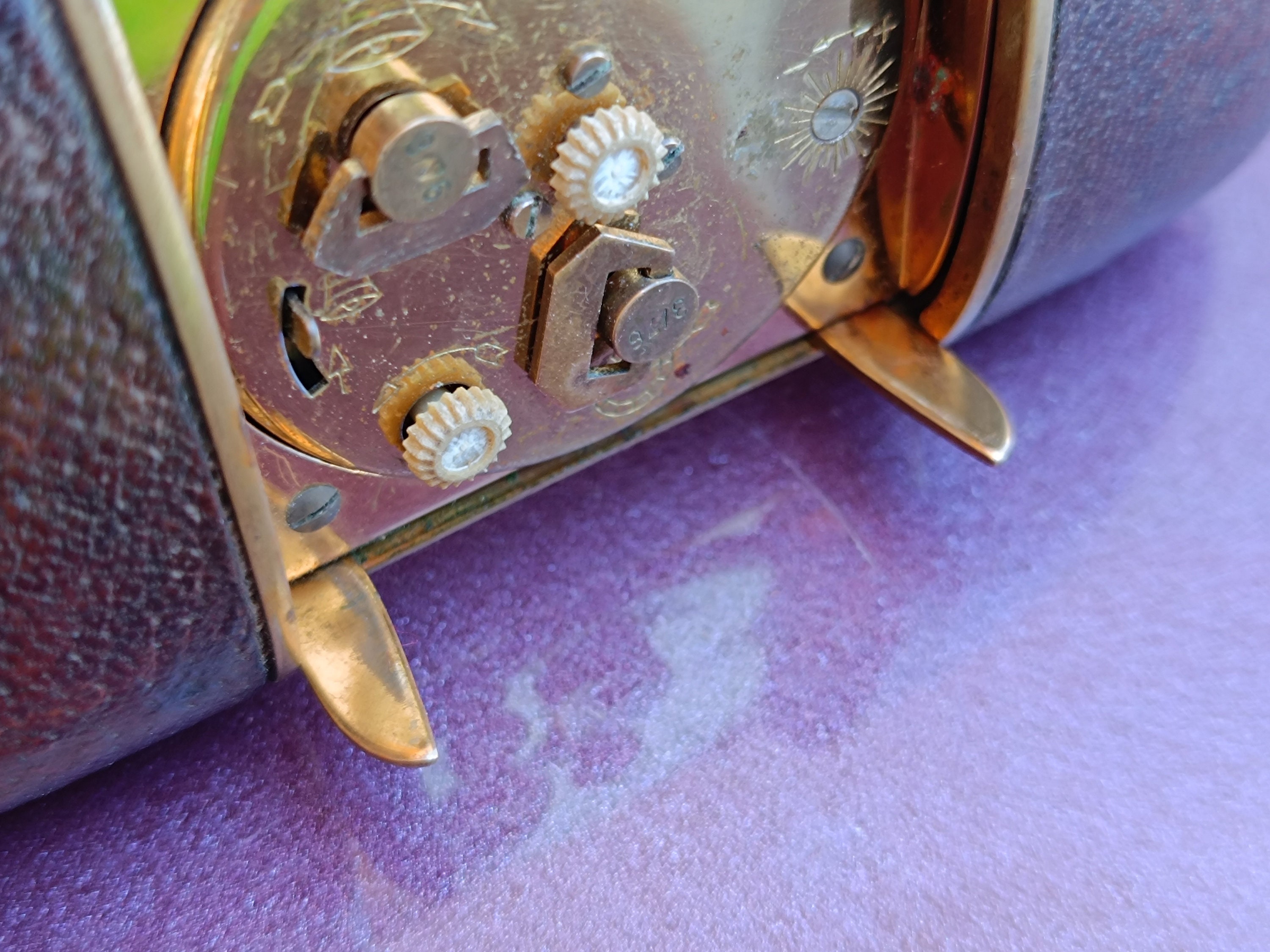 EUROPA 7 Jewels Alarm Clock With Mechanism, Vintage Alarm Clock