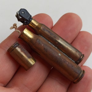 Vintage Military Petrol Lighter, Bullet lighter, Military gift, Trench Art Lighter, Military Lighter, Metal Petrol Lighter, Lighter Sleeve