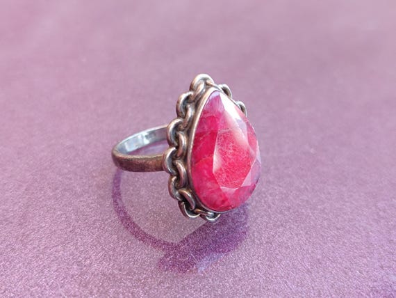 Ruby 925 Silver Ring, Ruby Silver Ring Silver, Si… - image 8