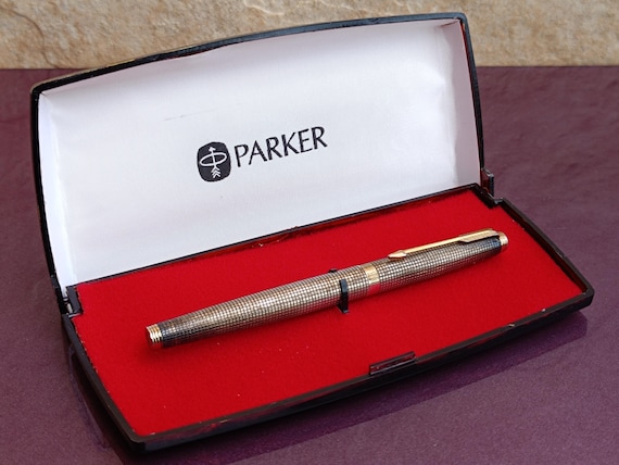 筆記具 Parker MADE IN USA 14k Beautiful and rare fountain pen Parker 75 14 K GF cap