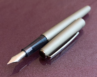 INOXCROM Vintage Gold Filled pióro wieczne, pióro wieczne, 1980 pióro wieczne, pióro wieczne retro, antyczne pióro wieczne, pióro Retro Hiszpania