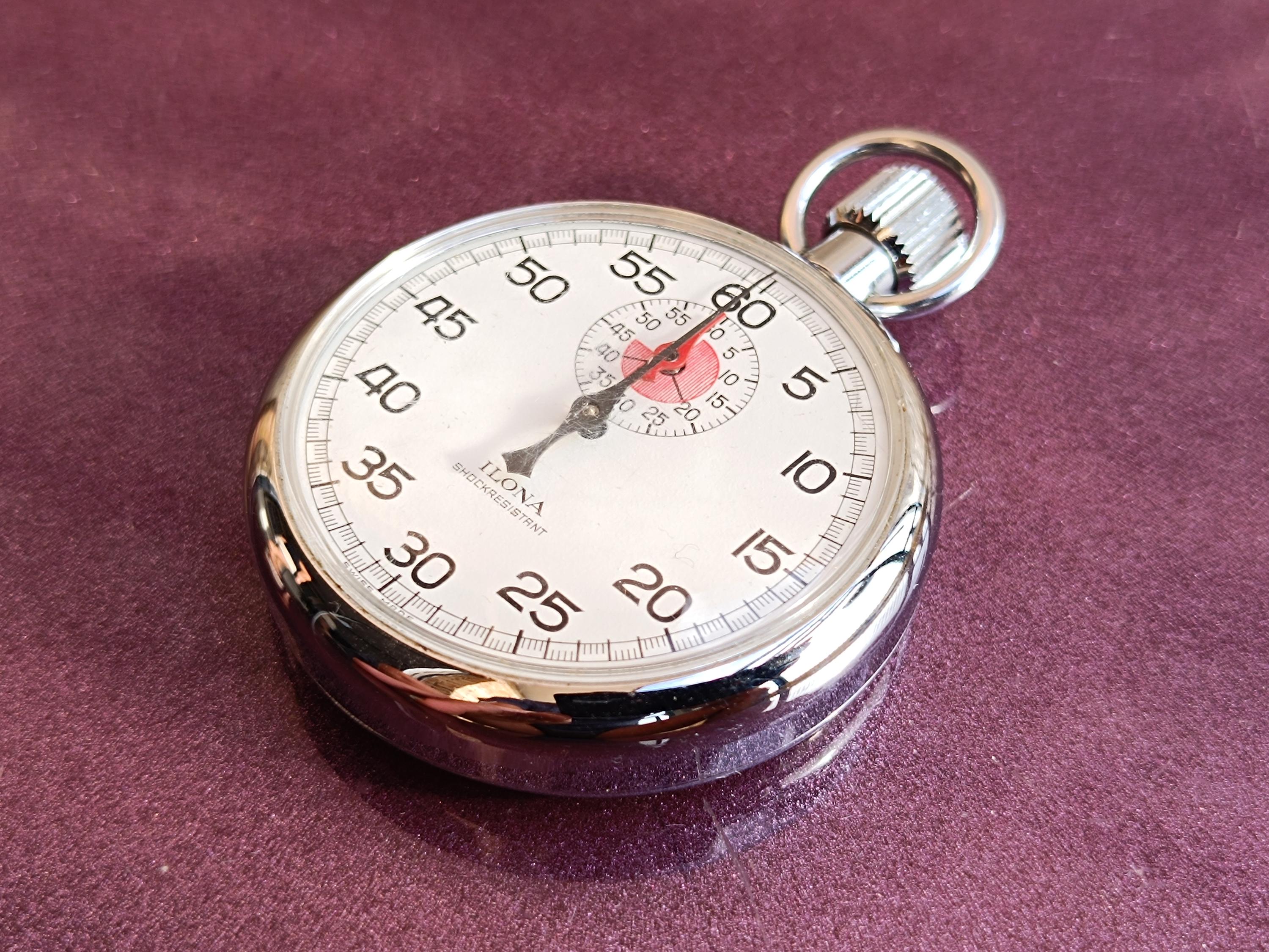 1980s ILONA Mechanical Stopwatch Swiss Made, Automatic Stopwatch ...