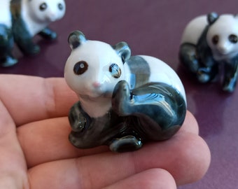 Vintage Pandas SET, Porcelain Panda Figurine, Ceramic Panda