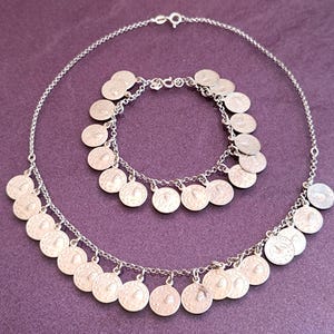 925 Silver Necklace and Bracelet, 925 Silver Necklace, 925 Silver Bracelet, Retro Silver Necklace, Vintage Silver Bracelet, Silver Jewelry
