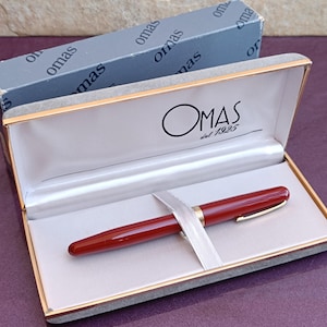 OMAS EXTRA 620 Füllfederhalter, Vintage Füllfederhalter, Gold gefüllter Federfüller, Retro Füllfederhalter, Füllfederhalter, Federgröße M, Italien