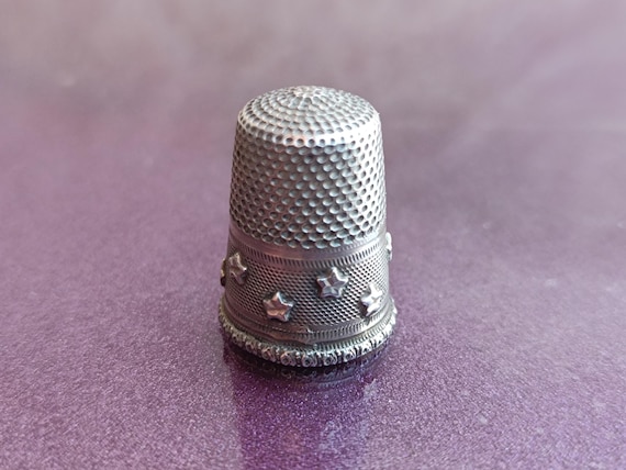 925 Silver Collectible Thimble, Retro Silver Thimble, Jewish Thimble, Hand Made Thimble, Silver Thimble, Thimble, Star Thimble