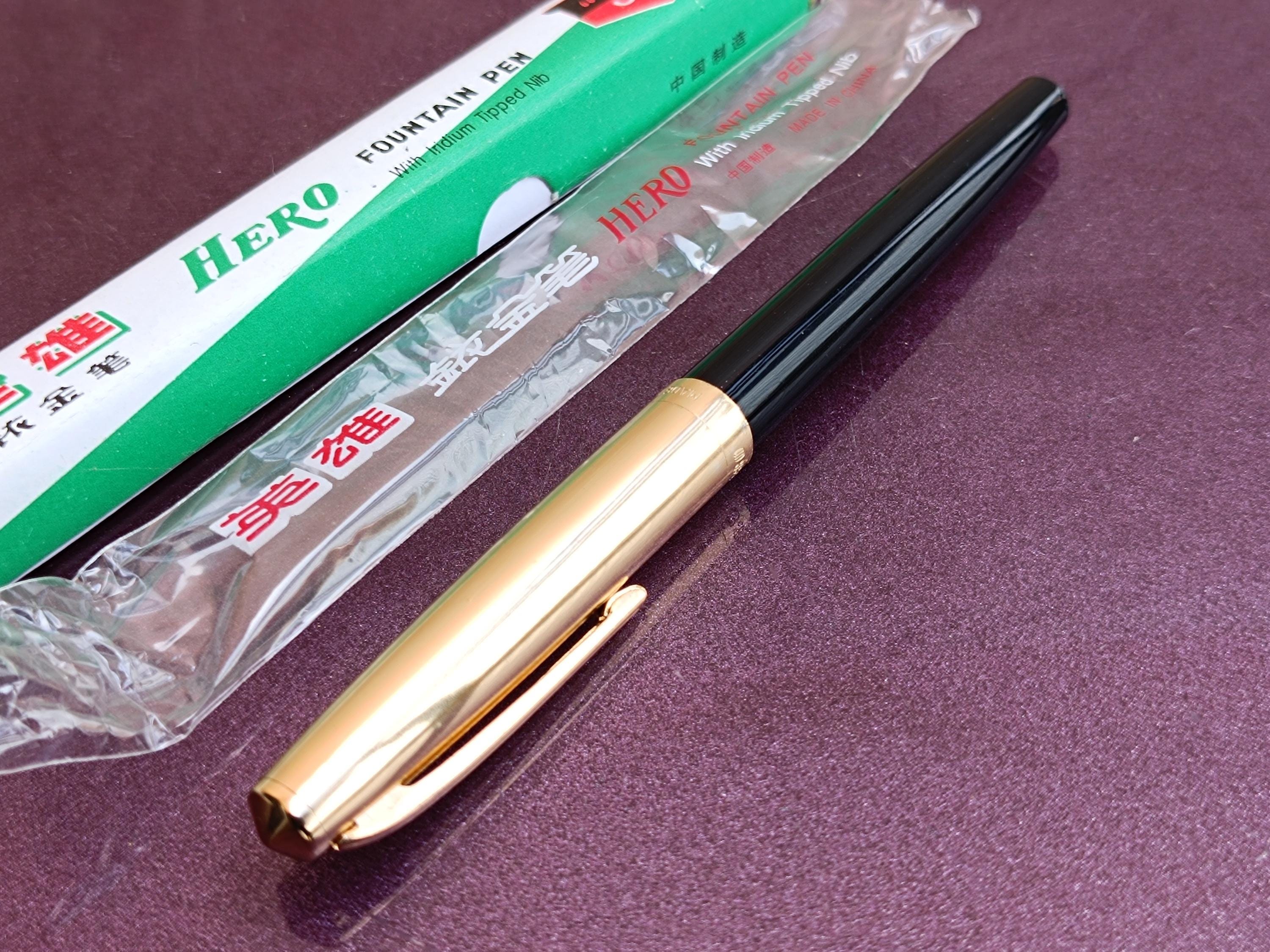 HERO 330 万年筆、コレクターズアイテム、ギフトペン、金張り万年筆 