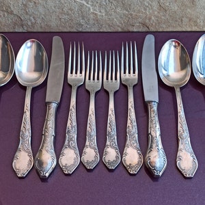 Solingen Silver Plated Cutlery Set, Romantic Dinner Cutlery, Vintage Cutlery, Rostfrei Cutlery, Antique Spoon, Knifes, Forks